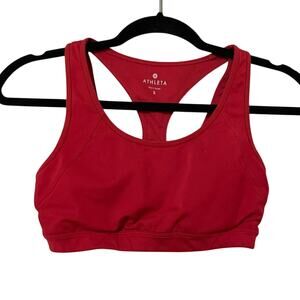 Athleta Red Classic Sports Bra Womens S Athletic Comfortable Workout Gym Top